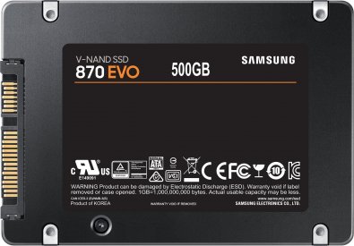 Твердотільний накопичувач Samsung 870 EVO SATA III 500GB (MZ-77E500BW)