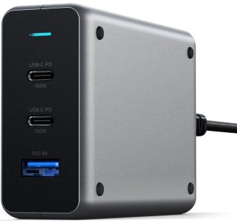 Зарядний пристрій Satechi 100W USB-C PD Compact Gan Charger (ST-TC100GM-EU)