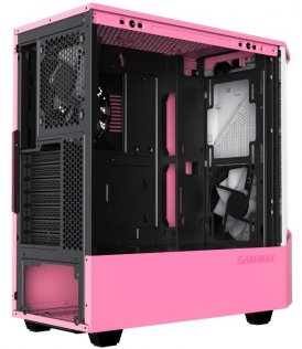 Корпус Gamemax Contac COC Pink/White with window (Contac COC PW)