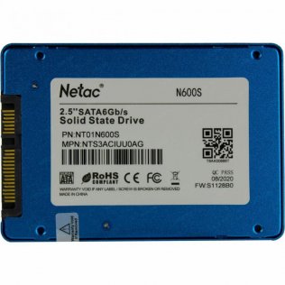 Твердотільний накопичувач Netac N600S SATA III 512GB (NT01N600S-512G-S3X)