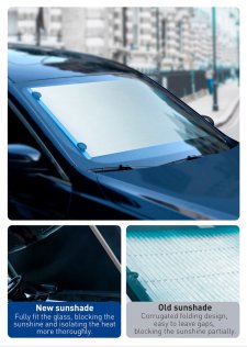 Сонцезахисна шторка Baseus Auto Close Car Front Window 58cm Silver (CRZYD-A0S)