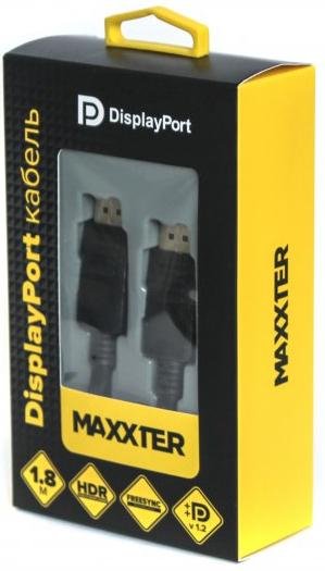 Кабель Maxxter v1.2 DP / DP 1.8m Black (CCBP-DP-DP-1.8)