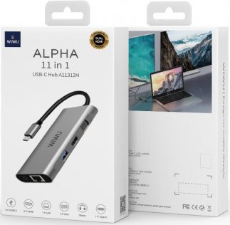 USB-хаб WIWU Alpha A11312H Gray