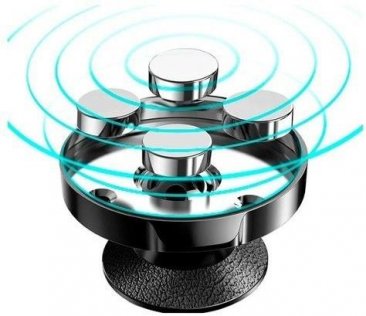 Кріплення для мобільного телефону Baseus Small Ears series Vertical Magnetic Bracket Black (SUER-F01)