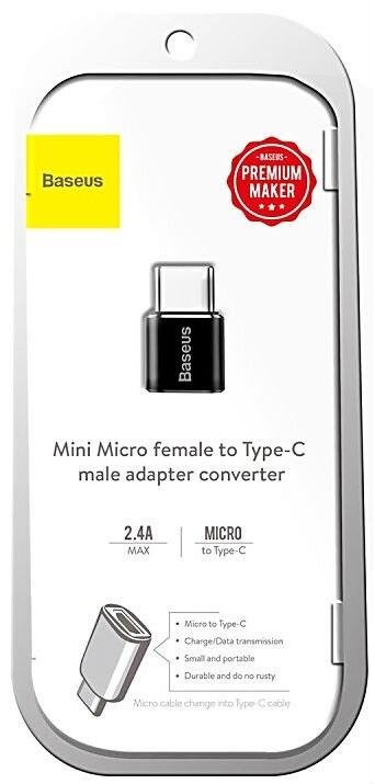 Перехідник Baseus Micro USB F / Type-C M (CAMOTG-01)