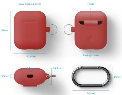 Чохол Elago for Airpods - Silicone Hand Case Red (EAPSC-HANG-RD)