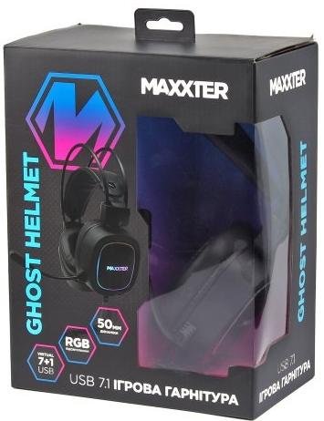 Гарнітура Maxxter Ghost Helmet Black