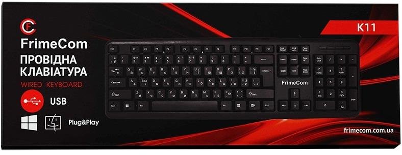 Клавіатура мультимедійна FRIMECOM K11-USB Black (К11-USB)