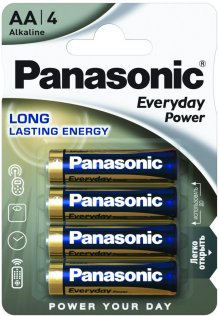 Батарейка Panasonic Everyday Power LR06 AA Alkaline (BL/4) (LR6REE/4BP)