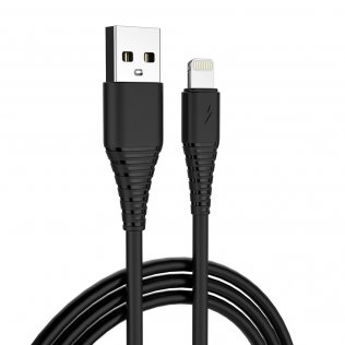 Зарядний пристрій ColorWay USB QC3.0 18W Black with Lightning (CW-CHS013QCL-BK)