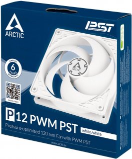 Вентилятор для корпуса Arctic P12 PWM PST White/Transparent (ACFAN00132A)