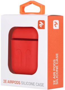 Чохол 2E for Apple Airpods - Pure Color Silicone Imprint (1.5mm) Rose Red