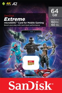 Карта пам'яті SanDisk Extreme Mobile Gaming U3 V30 A2 Micro SDXC 64GB (SDSQXAH-064G-GN6GN)