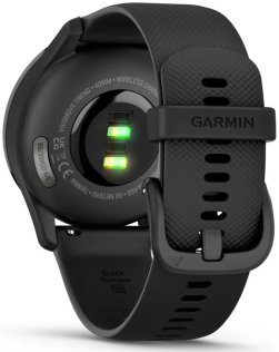Смарт годинник Garmin Vivomove Trend Slate Stainless Steel Bezel with Black Case and Silicone Band (010-02665-00)