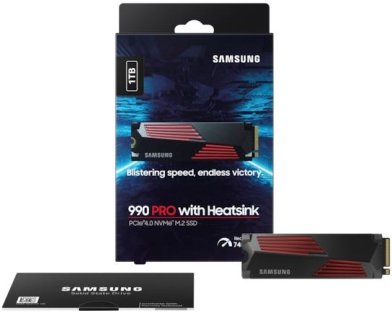 SSD-накопичувач Samsung 990 PRO w/ Heatsink 2280 PCIe 4.0 x4 NVMe 1TB (MZ-V9P1T0CW)