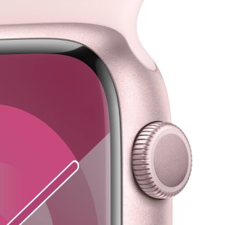 Смарт годинник Apple Watch Series 9 GPS 45mm Pink Aluminium Case with Light Pink Sport Band - S/M (MR9G3)