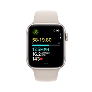 Смарт годинник Apple Watch SE 2gn GPS 44mm Starlight Aluminium Case with Starlight Sport Band - S/M (MRE43)