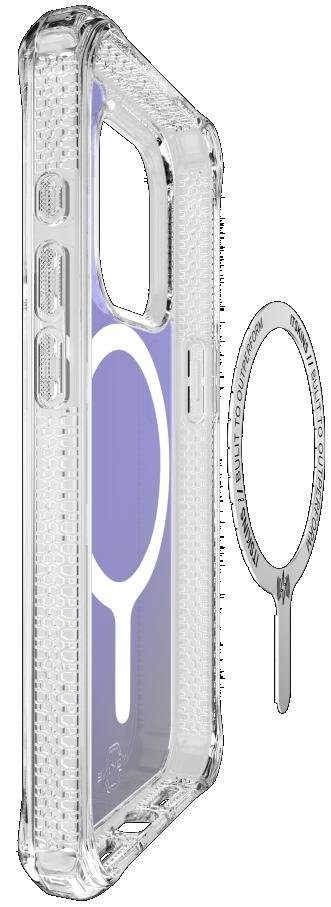  Чохол iTSkins for iPhone 15 Pro HYBRID R Iridescent with MagSafe violet (AP5X-HMAUM-BUPE)
