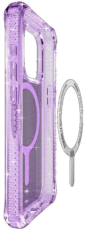 Чохол iTSkins for iPhone 15 Pro Max HYBRID R Spark with MagSafe Light purple (AP5U-HBSPM-LIPP)