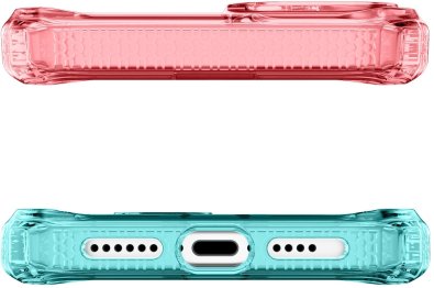 Чохол iTSkins for iPhone 15 Pro Supreme R Prism with MagSafe Light pink and light blue (AP5X-SUPMA-LPLB)