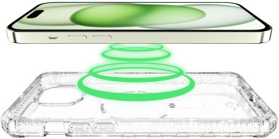 Чохол iTSkins for iPhone 15 Supreme R Spark with MagSafe Transparent (AP5N-MGSPA-TRSP)
