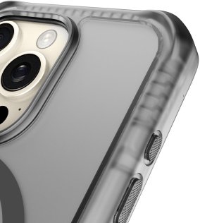 Чохол iTSkins for iPhone 15 Pro Vault R Frost with MagSafe Grey and black (AP5X-VAMFR-GYBK)