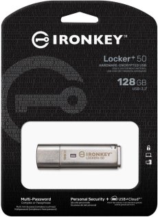 Флешка USB Kingston IronKey Locker Plus 50 128GB (IKLP50/128GB)