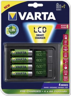 Зарядний пристрій Varta LCD Smart Charger
