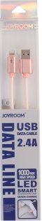 Кабель USB JoyRoom JR-S503L AM / Lightning 1 м LED рожевий