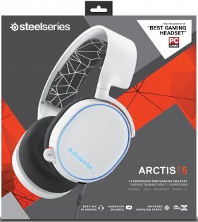 Гарнітура SteelSeries Arctis 5 White (61444)
