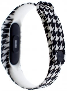 Ремінець для фітнес браслету Mijobs Xiaomi Mi Band 2 чорний/білий