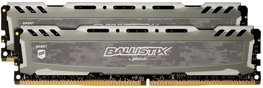 Оперативна пам’ять Micron Crucial Ballistix Sport Grey DDR4 2x8GB BLS2C8G4D26BFSBK
