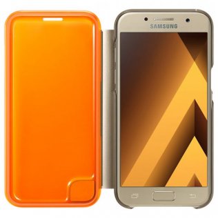 Чохол Samsung for Galaxy A3 2017 A320 - Neon Flip Cover Gold (EF-FA320PFEGRU)