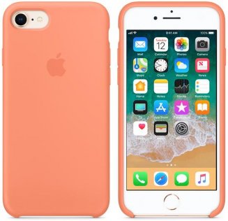 for Apple iPhone 8 - Silicone Case Peach