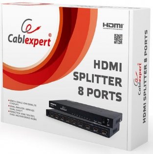 Сплітер HDMI-Femal (на 8 моніторів) v.1.4 Cablexpert Black