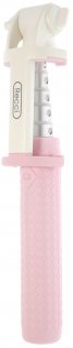 Селфі монопод Recci NIMBLE 3.5mm lin control Pink (RST-C01 Pink)