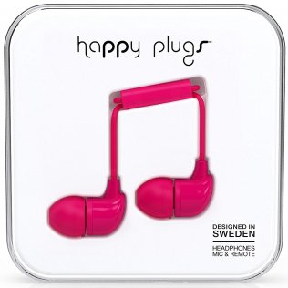 Гарнітура Happy Plugs Headphones In-Ear Cerise (7724)
