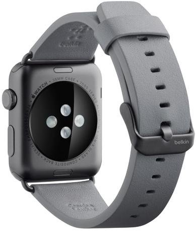 Ремінець Belkin for Apple Watch 38mm Classic Leather Band Grey (F8W731btC02)