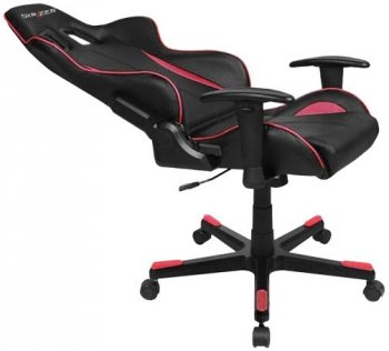 Крісло ігрове DXRacer Formula OH/FD57/NR Vinil+PU шкіра, Al основа, Black/Red
