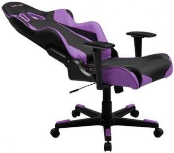 Крісло ігрове DXRacer Racing OH/RE0/NV PU шкіра, Al основа, Black/Violet