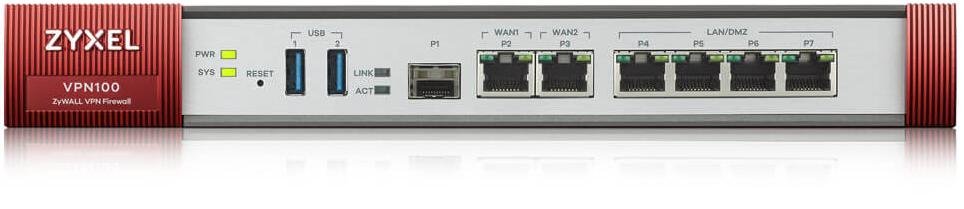 Switch, 4 ports, Zyxel VPN100-RU0101F 4xLAN(10/100/1000), 3xWAN(10/100/1000), 2xUSB