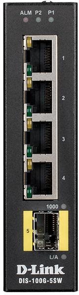 Switch, 5 ports, D-Link DIS-100G-5SW 4xLAN(10/100/1000), 1xSFP, некерований