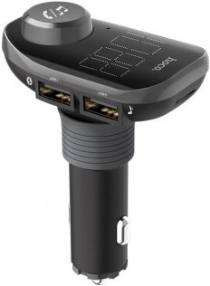 Автомобільний зарядний пристрій + FM-трансмітер Hoco E45 Happy Wireless MP3 Charger Black