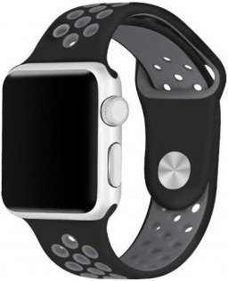 Ремінець HiC Nike Silicone Case for Apple Watch 38/40mm Black/Dark Grey (EW - 1)