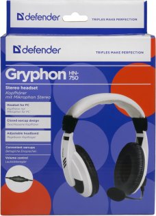 Гарнітура Defender Gryphon HN-750 White (63747)