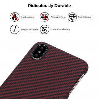 Чохол Pitaka for iPhone X/Xs MagEZ Case Black/Red (KI8003X)