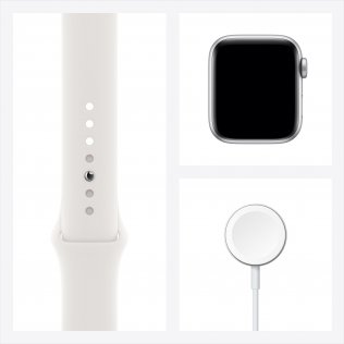 Смарт годинник Apple Watch Series SE GPS 40mm Silver Aluminium Case with White Sport Band (MYDM2)