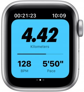 Смарт годинник Apple Watch Nike Series SE GPS 40mm Silver Aluminium Case with Pure Platinum/Black N (MYYD2)