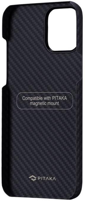 Чохол Pitaka for iPhone 12 - MagEZ Case Black/Grey Twil (KI1201M)