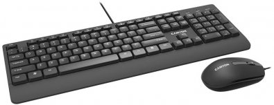 Комплект клавіатура+миша Canyon CNE-CSET4-RU Black